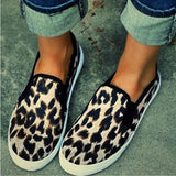 Casual Leopard Print Canvas Loafers