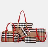 Printed Striped Picture Bag (Six-Piece Set)