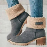 Chunky Mid Calf Winter Snow Boots