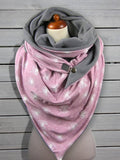 Pink Casual Warm Scarves Shawls