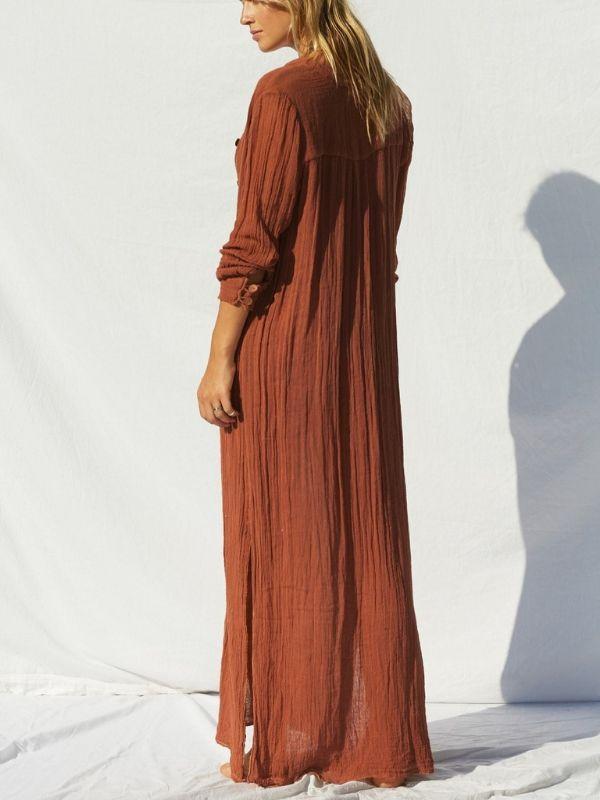 Long Sleeve  Bohemian Summer Maxi Dress
