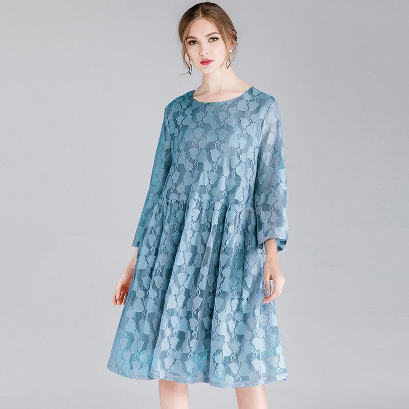 Fashion Plus Size Lace Mini Dress