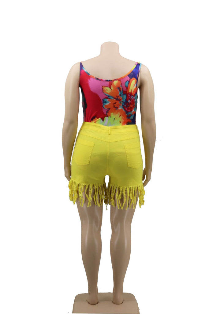 Solid Color Summer Shorts XL-5XL