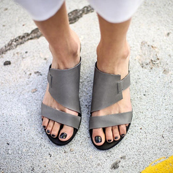 Black Summer Sandals Slippers