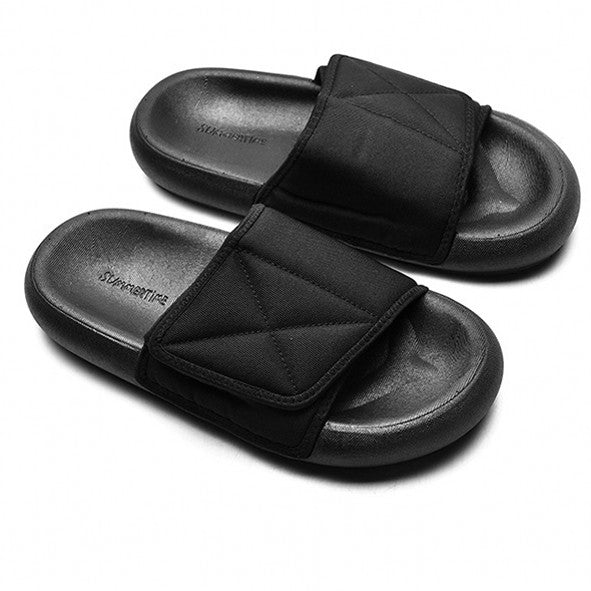 Ins New Couple Velcro Sandals Slippers Thick Beach Shoes
