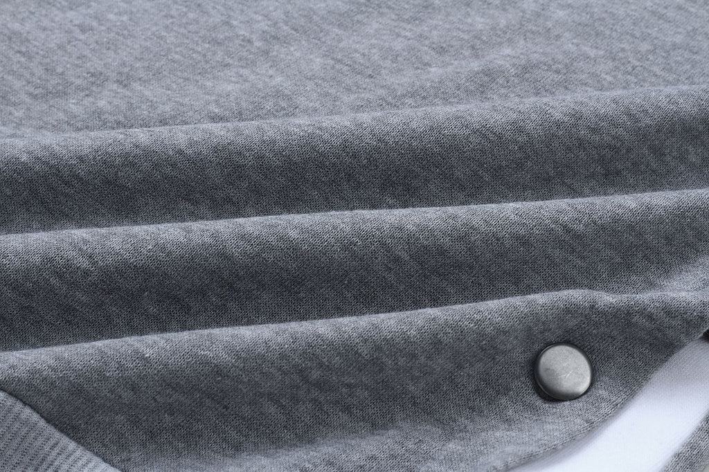 Fashion Round-neck Button Sweatshirt-3color