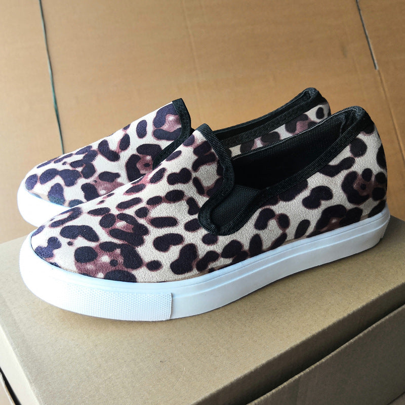 Casual Leopard Print Canvas Loafers