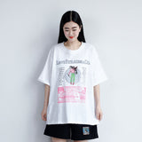 Casual Print Letter Short Sleeve Blouse