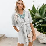 Sexy V Neck Solid Color Jumpsuits Rompers