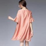 Fashion Plus Size Short Sleeve Mini Dress