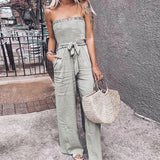 Army Green Casual Style Jumpsuit