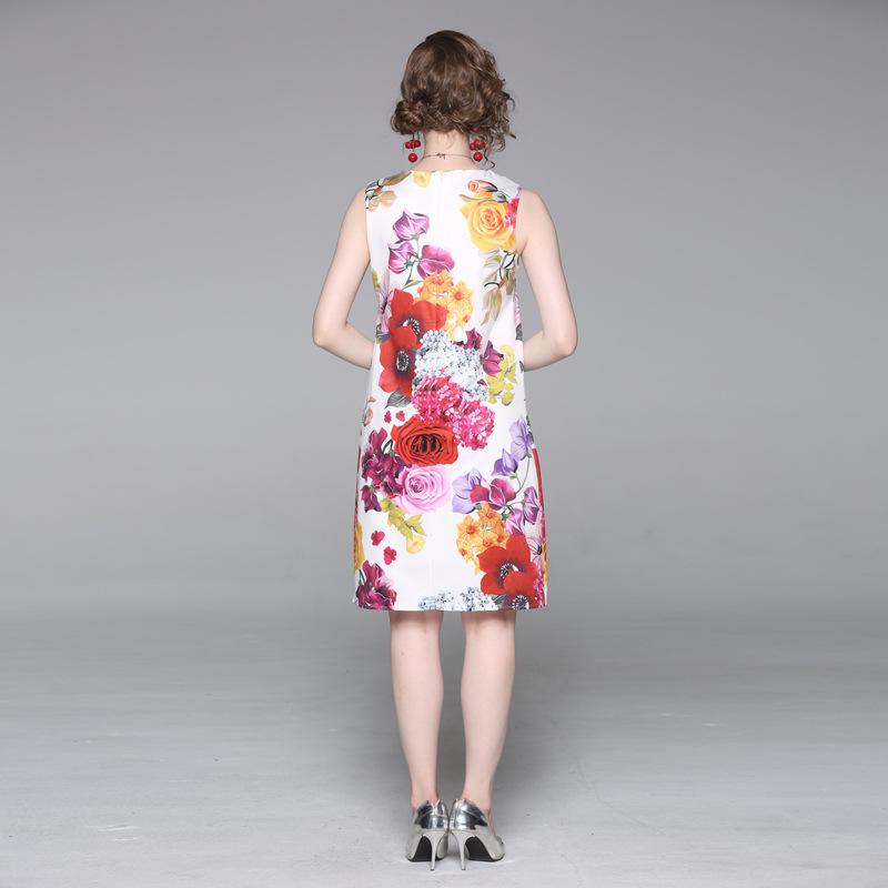 Fashion Sleeveless Tank Printed Mini Dress