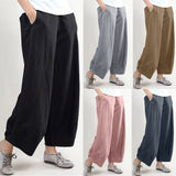 Cotton Linen Loose Pant Literary Trousers