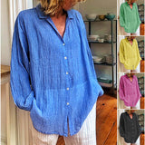 Casual Long Sleeve Pleated Blouses