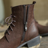 Middle tube layer leather Martin boots_brown