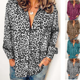 Leopard Print Large Size Blouse Shirts