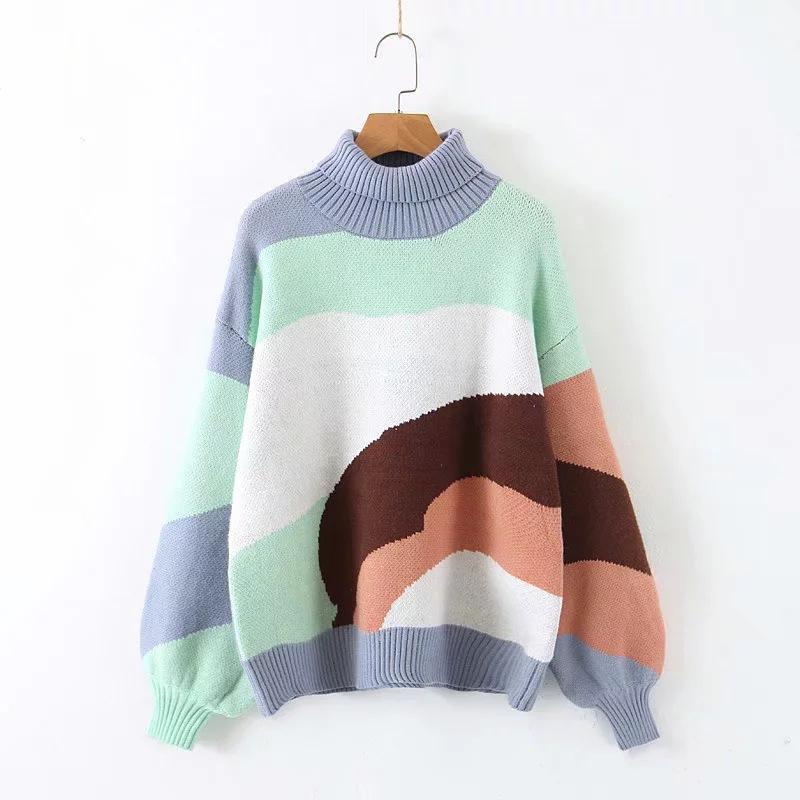 Vintage Languid Striped Ins Hot Sweater