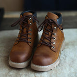 Cowhide matte leather soft Martin boots_brown