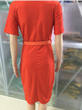 Plus Size Lace V-neck Fashion Dress M-2XL