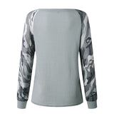 Fashion Printed Camouflage Long-sleeved Blouse