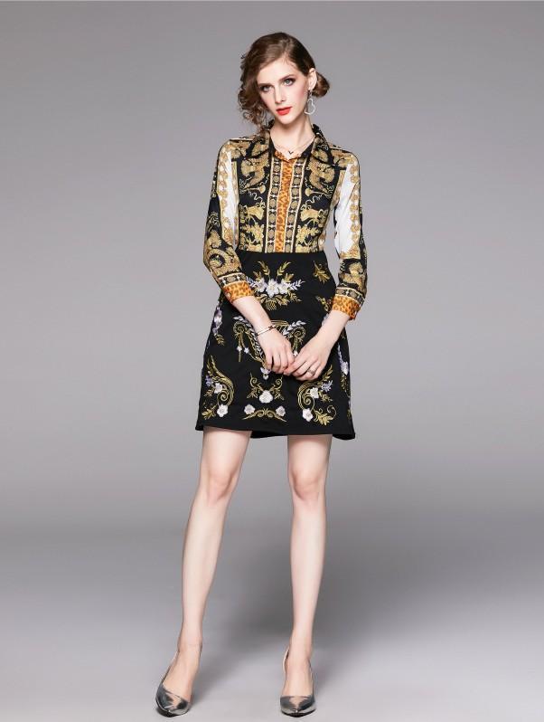 Printed Stitched Heavy Embroidery Dress