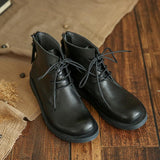 British style retro lace Martin boots_black
