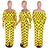 Fashion Causal Polka Dot Suit Set S-2XL