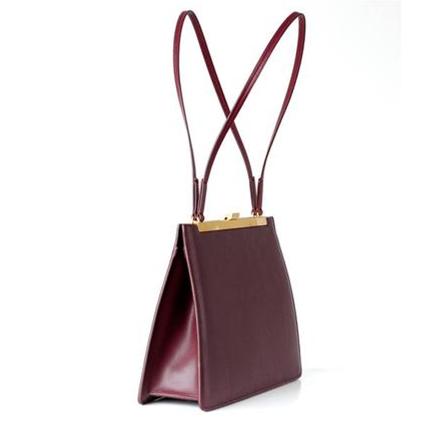 Leather Large Capacity Tote Bag - Wine
