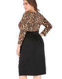 Leopard Print Plus Size Dress