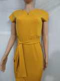 Elegant Yellow Lace Dress S-3XL