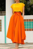 Solid Color OL Style Skirt S-2XL