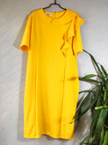 Plus Size Solid Color OL Midi Dress