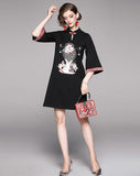 New Chinese Style Printed Dress