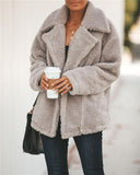 Street Fashion Zip Jacket Fuzzy Sweaters-3color