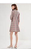 Cropped Double-Breasted Plaid Dress