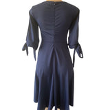 Plus Size V Neck OL Style Midi Dress M-2XL