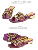 Grizelda Rhinestone Sandals-Purple