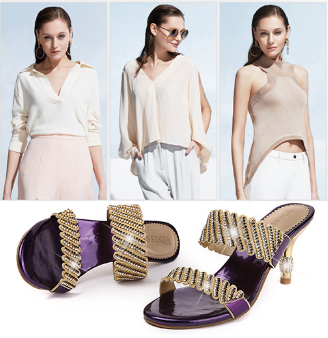 Gretel Rhinestone Sandals-Purple