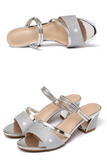 Grace Roman Sandals-Silver