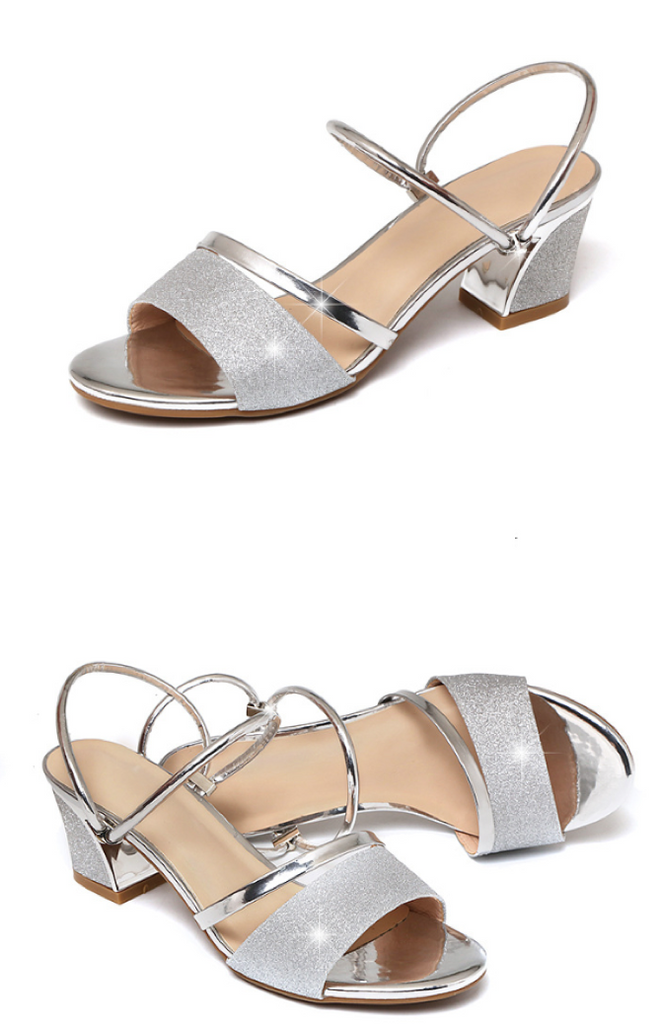 Grace Roman Sandals-Silver