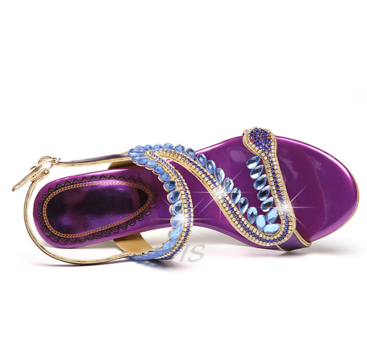 Gytha Diamond Sandals-Purple