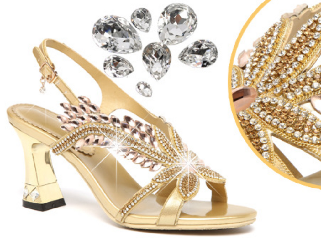Glory Diamond Sandals-Gold