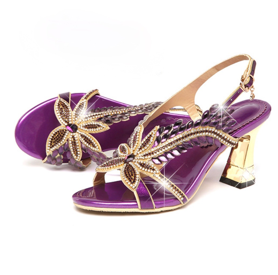 Glory Diamond Sandals-Purple
