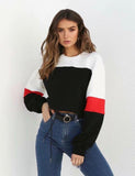Lumbar Color-block Sweatshirts-2color