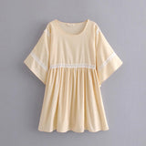 Cotton&Linen Lace Bohemian Mini Dress