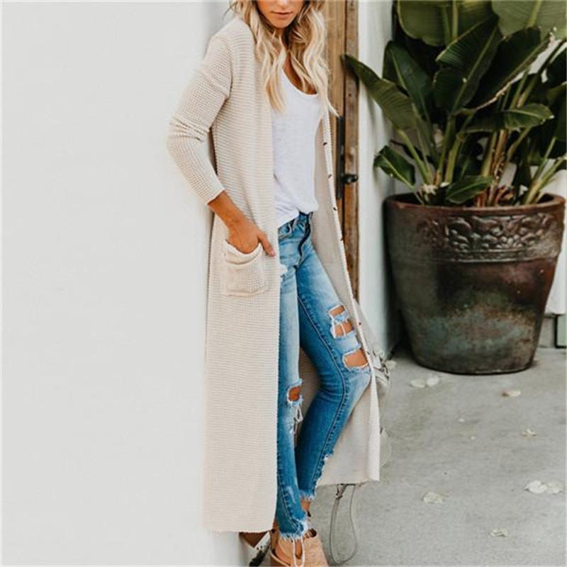 Fashion Button Long-sleeve Knit Cardigan-2color