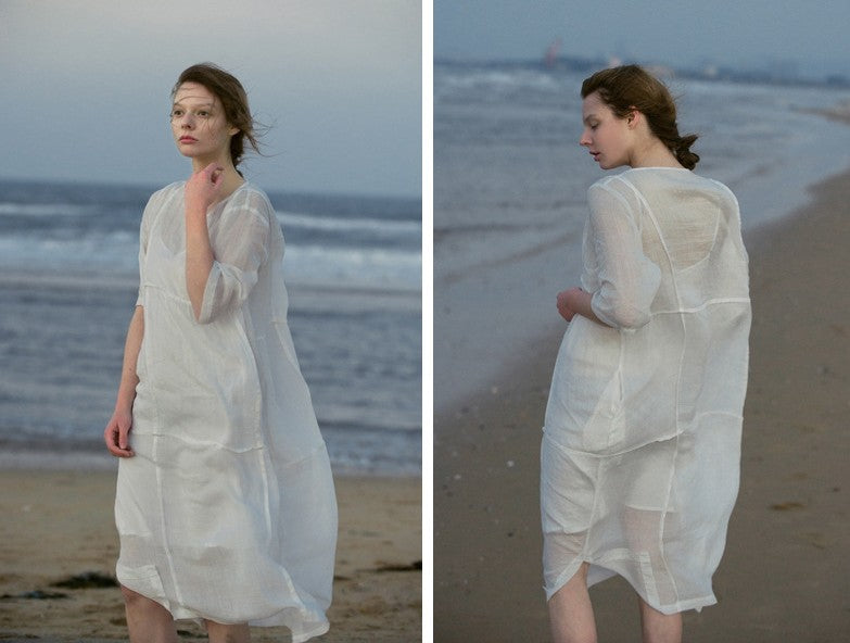 Two Piece Sleeveless Cotton Linen Dress