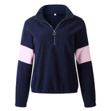 Fashion Zipper Fuzzy Sweaters Sweatshirt-3color