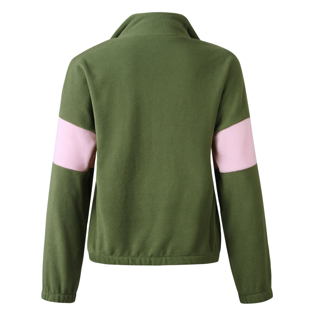 Fashion Zipper Fuzzy Sweaters Sweatshirt-3color