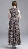 Sleeveless vest fashion leopard print dress